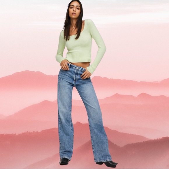 Crop Sweater-Mango - Picture 2 of 7